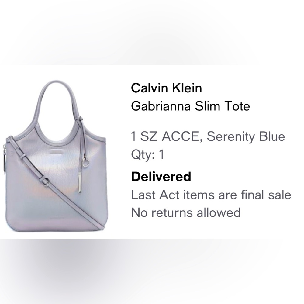 NWT Calvin Klein's Gabrianna Slim Tote: I love the color, size, versatility. OBO